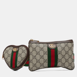 Gucci: Коричневая сумка  GG Supreme