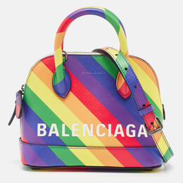 Balenciaga: Многоцветная сумка  Ville