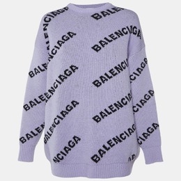 Balenciaga: Фиолетовый свитер 