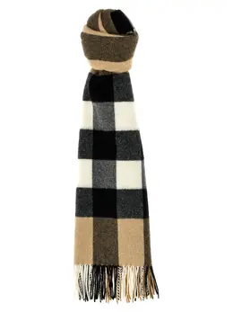 Burberry: Бежевый шарф 