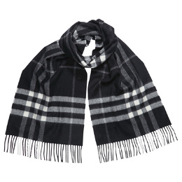 Burberry: Чёрный шарф  Classic Check