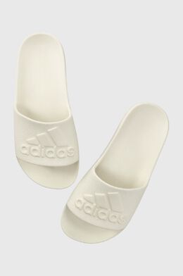 Adidas: Бежевые шлёпанцы 