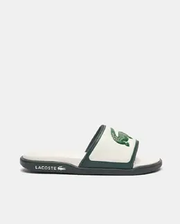 Lacoste: Белые шлёпанцы 