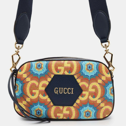 Gucci: Голубая сумка  GG