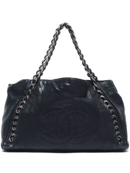 CHANEL Pre-Owned: Чёрная сумка-шоппер 