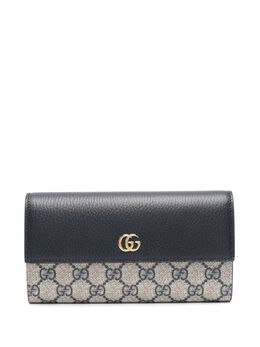 Gucci: Синий кошелёк  GG Marmont