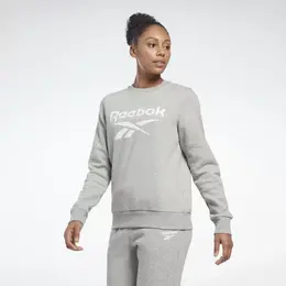 Reebok: Серый свитшот 