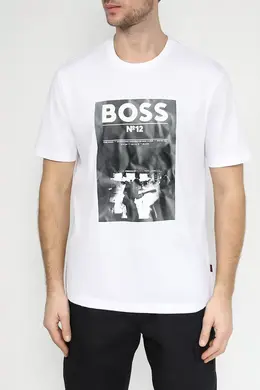 Boss: Белая футболка 