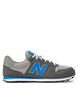 New Balance: Серые кроссовки 