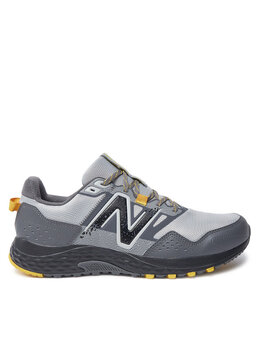 New Balance: Серые кроссовки 