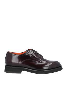 Santoni: Бордовые туфли 