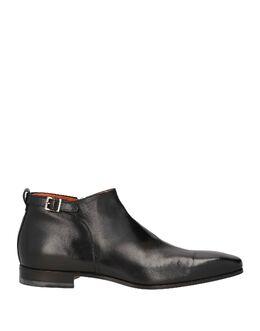 Santoni: Чёрные ботинки 