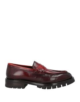 Santoni: Бордовые туфли 