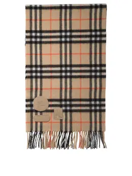 Burberry: Бежевый шарф 