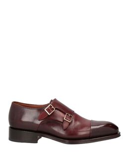 Santoni: Бордовые туфли 