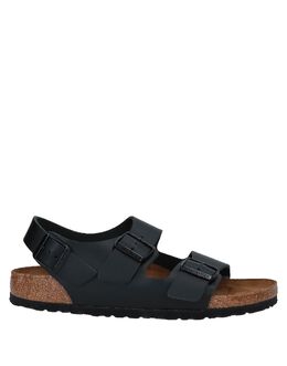 Birkenstock: Чёрные сандалии 