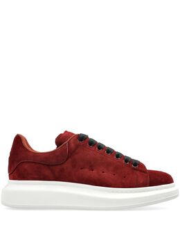 Alexander McQueen: Бордовые кроссовки  Oversized