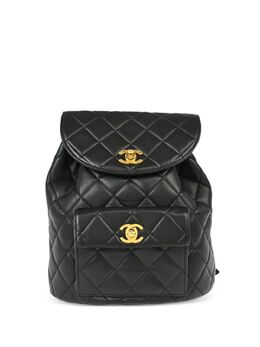 CHANEL Pre-Owned: Чёрный рюкзак 