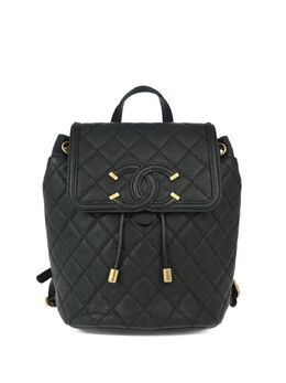 CHANEL Pre-Owned: Чёрный рюкзак 