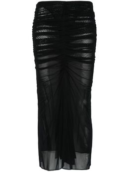 Mugler: Юбка миди 