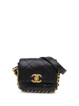 CHANEL Pre-Owned: Чёрная сумка через плечо 