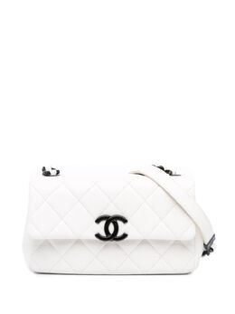 CHANEL Pre-Owned: Белая сумка через плечо 