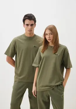 Lacoste: Футболка цвета хаки 