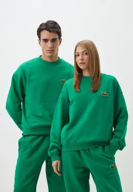 Lacoste: Зелёный свитшот 