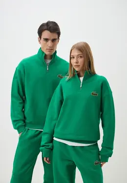 Lacoste: Зелёная толстовка 