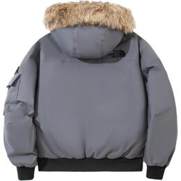 The North Face: Серый пуховик 