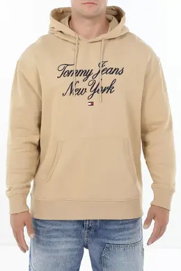 Tommy Jeans: Бежевая толстовка 