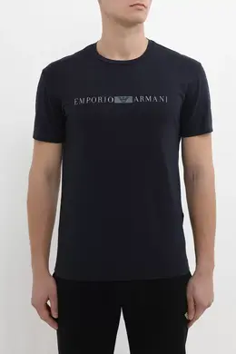 EMPORIO ARMANI: Синяя футболка 