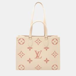 Louis Vuitton: Бежевая сумка-шоппер 