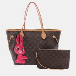 Louis Vuitton: Коричневая сумка-шоппер  Neverfull MM