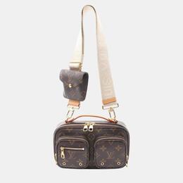 Louis Vuitton: Коричневая сумка через плечо 