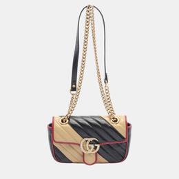 Gucci: Синяя сумка  GG Marmont