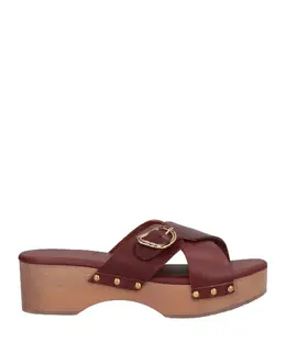 Ancient Greek Sandals: Бордовые сабо 