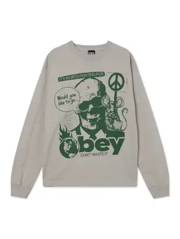 OBEY: Серебристая футболка 