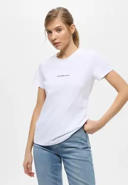 Calvin Klein Jeans: Белая футболка 