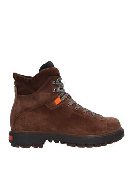 Santoni: Тёмные ботинки 