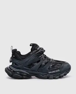 Balenciaga: Чёрные кроссовки  Track