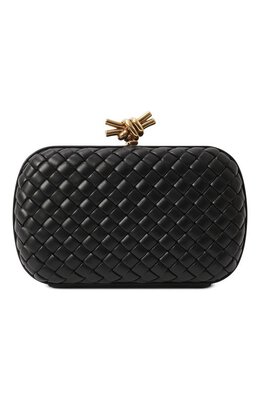 Bottega Veneta: Чёрный клатч 