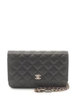 CHANEL Pre-Owned: Чёрный кошелёк 