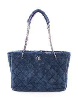 CHANEL Pre-Owned: Голубая сумка-шоппер 