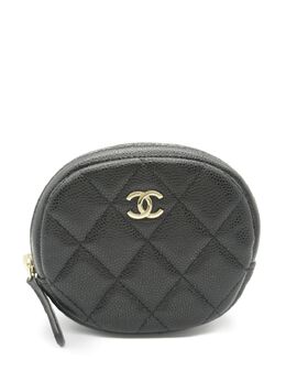 CHANEL Pre-Owned: Чёрный кошелёк 