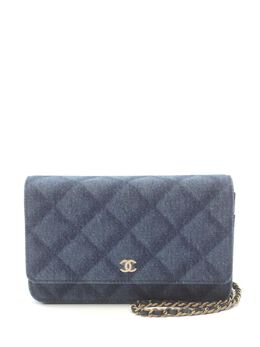 CHANEL Pre-Owned: Голубая сумка 