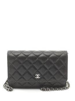 CHANEL Pre-Owned: Чёрный кошелёк 