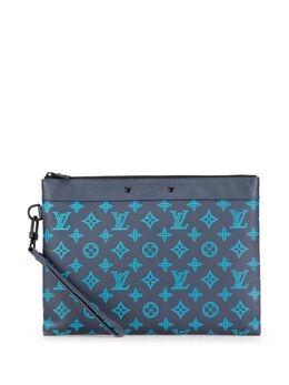 Louis Vuitton Pre-Owned: Голубой клатч 