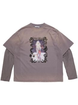 Acne Studios: Футболка с принтом 