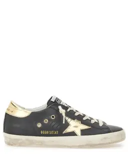 Golden Goose: Чёрные кроссовки  Superstar sneakers